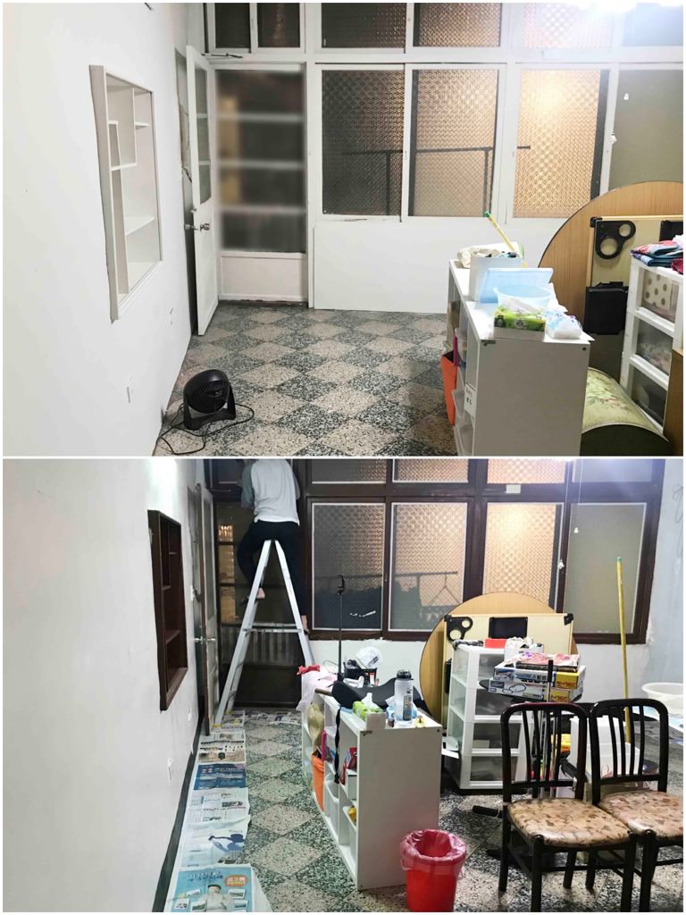 【客廳書房小改造】之DIY油漆與耐磨塑膠地板施工–零甲醛無毒乳膠漆與PVC地板推薦