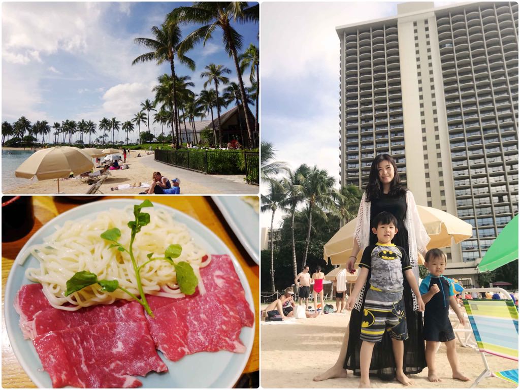 【夏威夷親子景點】帶小孩必去的希爾頓無浪人造海灘。初花日本料理
