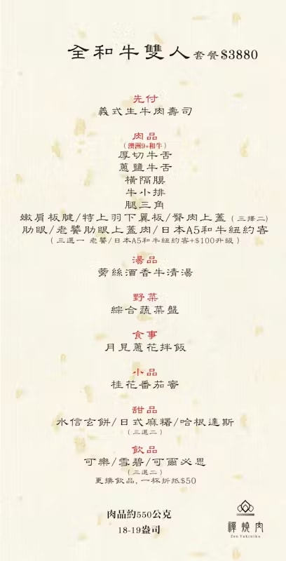 【中壢燒肉推薦】禪燒肉 Zen Yakiniku。隱居巷內高級和牛燒肉，慶祝結婚十週年！(菜單.價格)