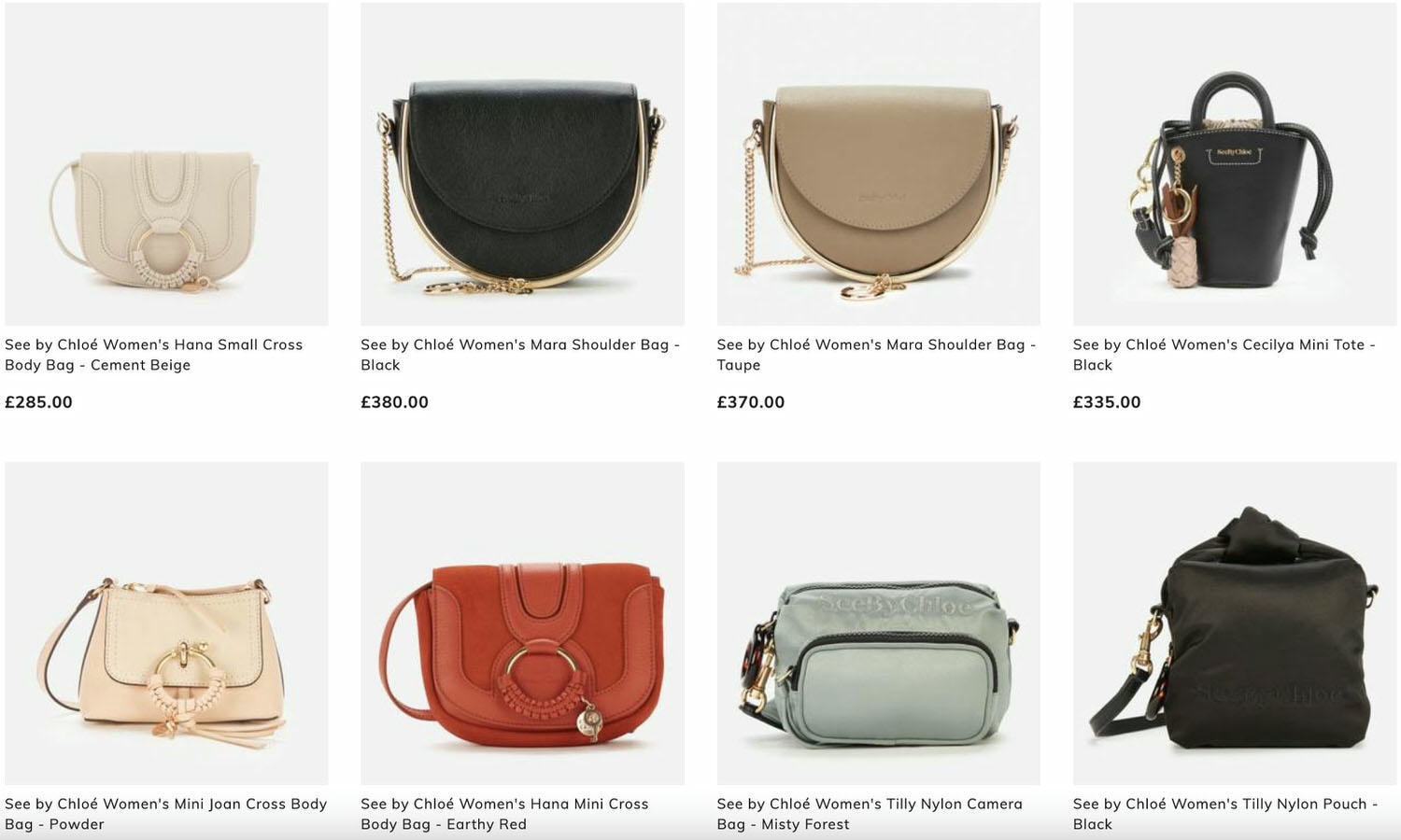 see by chloe包包特價款式