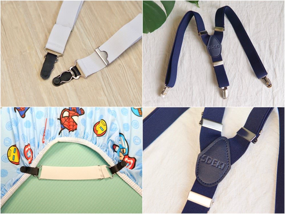 美帶家Sdeki。品質超好學院風兒童吊帶、可調節固定床單夾！