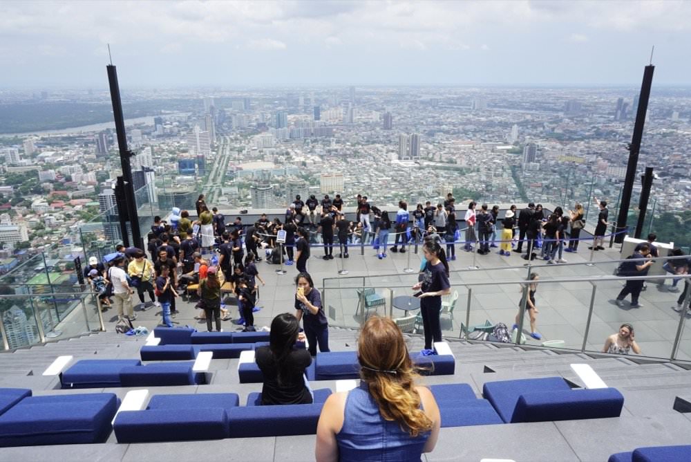 曼谷景點推薦｜王權大京都大廈King Power MahaNakhon(王權瑪哈納功大廈)。透明玻璃天空步道，78樓高空酒吧俯瞰曼谷風景