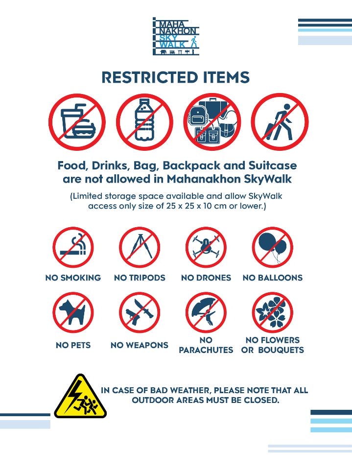 曼谷景點推薦｜王權大京都大廈King Power MahaNakhon(王權瑪哈納功大廈)。透明玻璃天空步道，78樓高空酒吧俯瞰曼谷風景