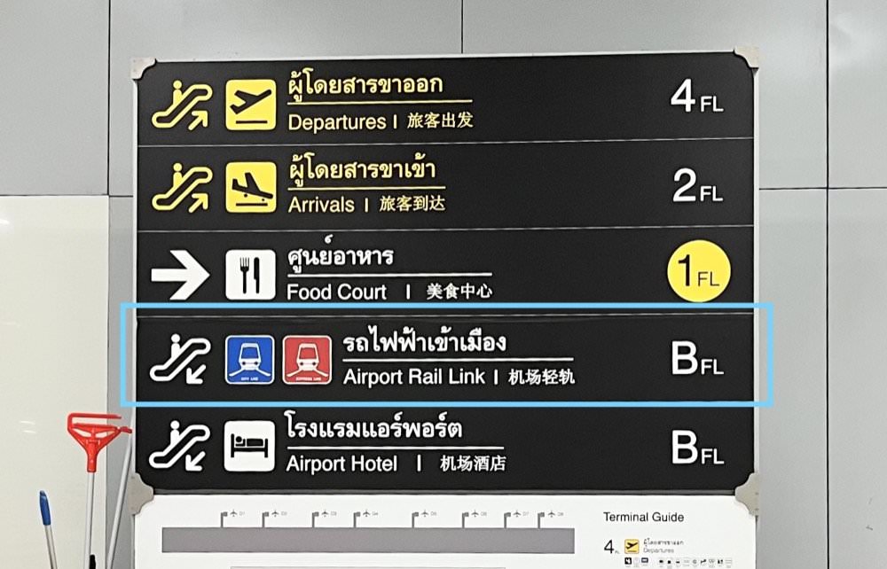 曼谷機場快線攻略 路線圖 票價 時間表，45元直達市區BTS免塞車！BKK Airport Rail Link Map 機場搭乘地點