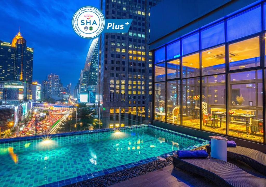 BTS Asok飯店推薦 三葉草阿索克酒店Hotel Clover Asoke Bangkok頂樓泳池