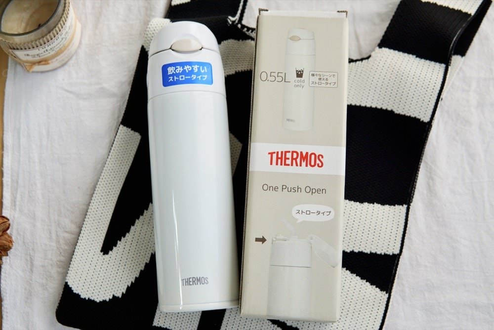 膳魔師保溫瓶FHL-551開箱！超美又實用的保溫保冷瓶，單手一觸即開、超方便不銹鋼內膽！