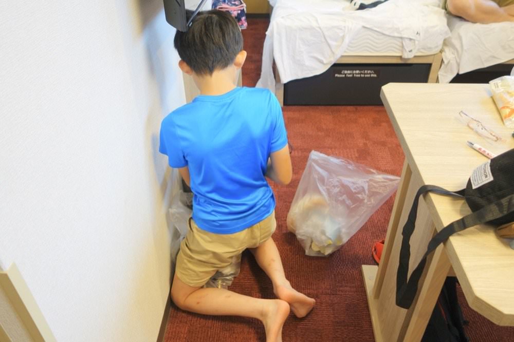 京都公寓式飯店推薦｜京都車站附近【京都七條堀川曼迪高級公寓飯店】和式四人房、上下舖家庭房設備齊全附廚房.洗衣機.烤箱.微波爐.冰箱冷凍庫MONday Apart Premium Kyoto Shichijo Horikawa