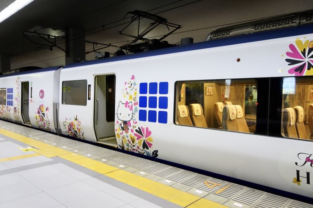 【關西機場-京都交通】搭乘JR HARUKA關西機場特快列車到京都車站！Hello Kitty彩繪列車直達京都市區！