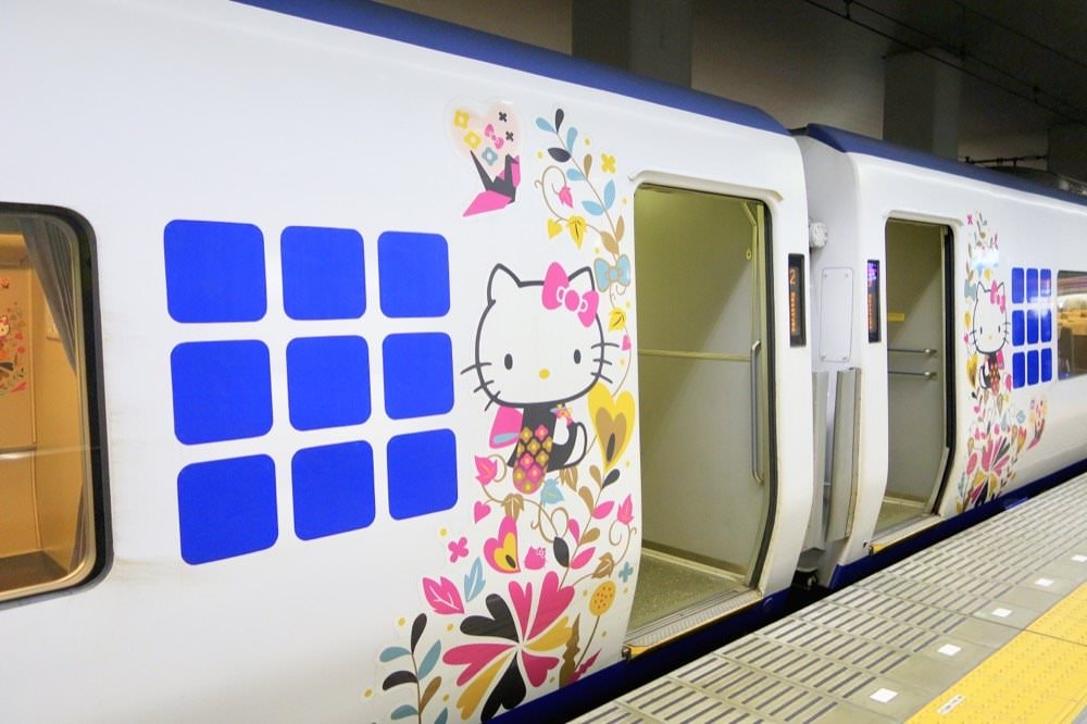【關西機場-京都交通】搭乘JR HARUKA關西機場特快列車到京都車站！Hello Kitty彩繪列車直達京都市區！