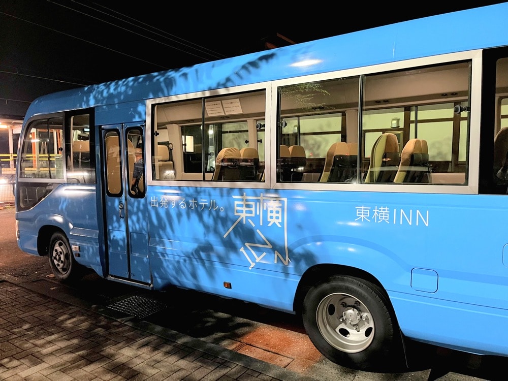 河口湖車站飯店推薦-河口湖東橫INN接駁車